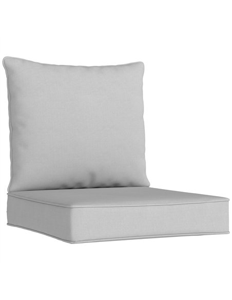 Outsunny Outdoor Seat and Back Cushion Set, 63L x 55W x 15Dcm Patio Deep Seating Chair Fade Resistant Replacement Cushion, Light - pic 197071 | FastDaddyshop
