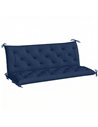 Outsunny 3 Seater Bench Cushion, Garden Chair Cushion with Back and Ties for Indoor and Outdoor Use, 98 x 150 cm, Dark Blue