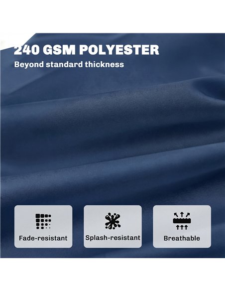 Outsunny 3 Seater Bench Cushion, Garden Chair Cushion with Back and Ties for Indoor and Outdoor Use, 98 x 150 cm, Dark Blue - pic 197092 | FastDaddyshop
