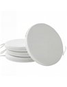 Outsunny Outdoor Bistro Chair Cushions Set of 4 with Removable Cover, 41 x 41 x 5 cm Round Seat Cushions with Ties, White