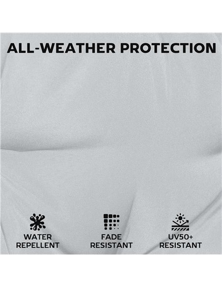 Outsunny Set of 6 Outdoor Seat Cushions with Machine Washable Cover, Water Repellent Seat Cushions Light Grey - pic 197138 | FastDaddyshop