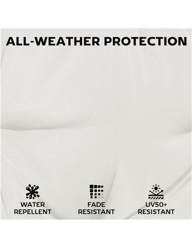 Outsunny Set of 6 Outdoor Seat Cushions with Machine Washable Cover, Water Repellent Seat Cushions Cream White