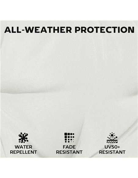 Outsunny Set of 6 Outdoor Seat Cushions with Machine Washable Cover, Water Repellent Seat Cushions Cream White - pic 197147 | FastDaddyshop