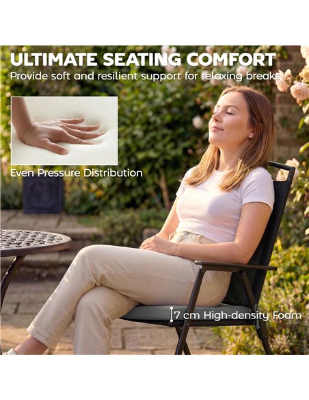 Outsunny Set of 6 Outdoor Seat Cushions with Machine Washable Cover, Water Repellent Seat Cushions Dark Grey - pic 197155 | FastDaddyshop