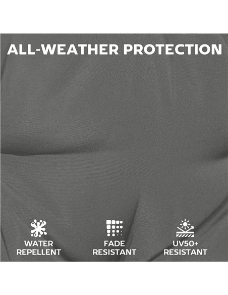 Outsunny Set of 6 Outdoor Seat Cushions with Machine Washable Cover, Water Repellent Seat Cushions Dark Grey - pic 197156 | FastDaddyshop