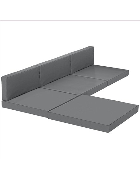 Outsunny 7-Piece Patio Furniture Cushions, Outdoor Loveseat Cushion with Removable Covers for Rattan Furniture, 60x60 cm, Dark G - pic 197170 | FastDaddyshop