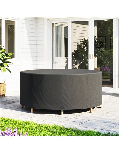 Outsunny Round Garden Furniture Cover, Waterproof Garden Table Cover, 420D Heavy Duty Oxford for Outdoor, Dia.214 x 70 cm, Black