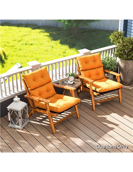 Outsunny Set of 2 Rocking Chair Padded Seat Cushions - Orange - pic 197189 | FastDaddyshop