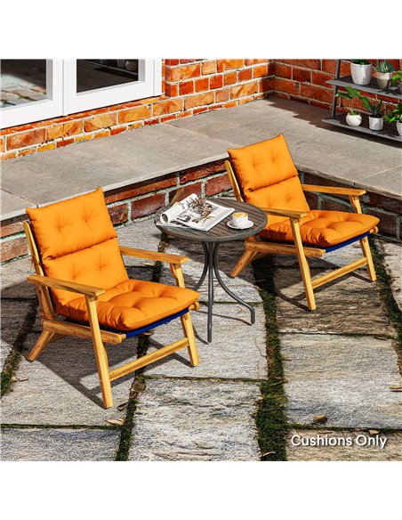 Outsunny Set of 2 Rocking Chair Padded Seat Cushions - Orange - pic 197195 | FastDaddyshop
