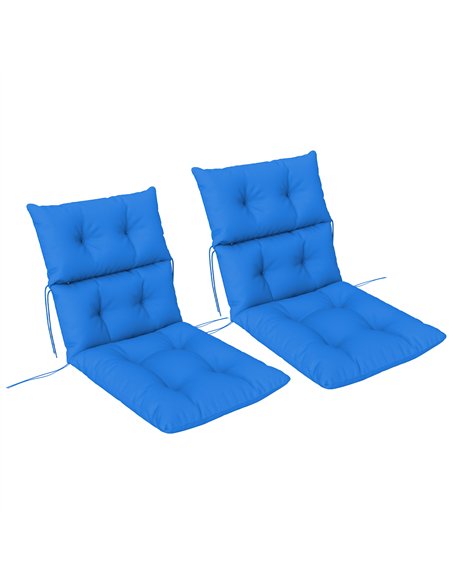Outsunny Set of 2 Rocking Chair Padded Seat Cushions - Blue - pic 197197 | FastDaddyshop