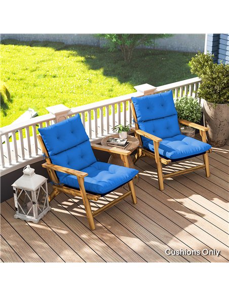 Outsunny Set of 2 Rocking Chair Padded Seat Cushions - Blue - pic 197198 | FastDaddyshop