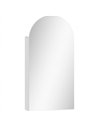 HOMCOM Arched Bathroom Mirror Cabinet with Adjustable Glass Shelves - White