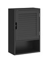 HOMCOM Bathroom Cabinet, Wall Mounted Storage Cabinet with Adjustable Shelves, 40 x 20 x 60 cm, Black