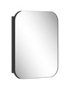 HOMCOM Bathroom Medicine Cabinet with Mirror, Bathroom Wall Cabinet with Adjustable Shelves, Soft Close Hinges, Black