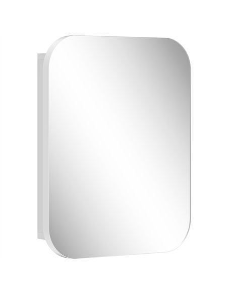 HOMCOM Bathroom Medicine Cabinet with Mirror, Bathroom Wall Cabinet with Adjustable Shelves, Soft Close Hinges, White - pic 197242 | FastDaddyshop