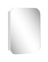 HOMCOM Bathroom Medicine Cabinet with Mirror, Bathroom Wall Cabinet with Adjustable Shelves, Soft Close Hinges, White