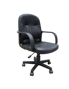HOMCOM Swivel Executive PU Leather Office Chair, Black