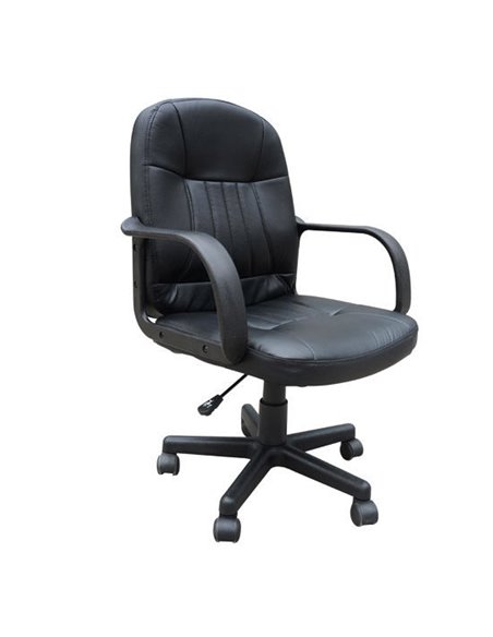 HOMCOM Swivel Executive PU Leather Office Chair, Black - pic 19726 | FastDaddyshop