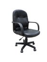 HOMCOM Swivel Executive PU Leather Office Chair, Black