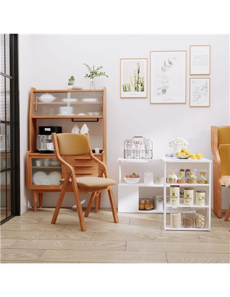 HOMCOM Corner Computer Desk, L Shaped Desk with 360° Rotating Bookshelf, 120L x 110W x 74.5H cm, White - pic 197293 | FastDaddyshop