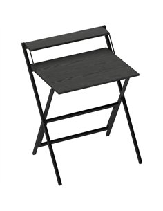 HOMCOM 70 cm Folding Computer Desk with Monitor Shelf - Black