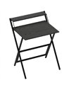 HOMCOM 70 cm Folding Computer Desk with Monitor Shelf - Black