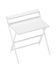 HOMCOM 81.5 cm Folding Computer Desk with Monitor Shelf - White