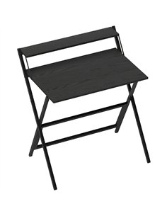 HOMCOM 81.5 cm Folding Computer Desk with Monitor Shelf - Black