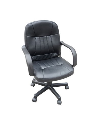 HOMCOM Swivel Executive Office Chair PU Leather Computer Desk Chair Office Furniture Gaming Seater - Black