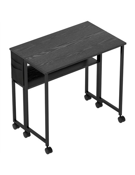 HOMCOM 80 cm Drop Leaf Writing Work Desk - Black - pic 197332 | FastDaddyshop