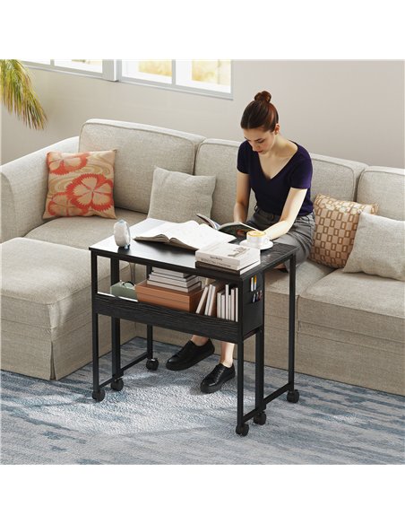 HOMCOM 80 cm Drop Leaf Writing Work Desk - Black - pic 197333 | FastDaddyshop