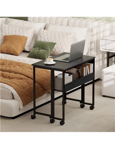 HOMCOM 80 cm Drop Leaf Writing Work Desk - Black