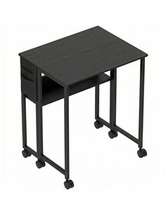 HOMCOM 63 cm Drop Leaf Writing Work Desk - Black