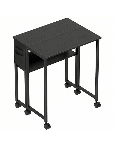 HOMCOM 63 cm Drop Leaf Writing Work Desk - Black - pic 197467 | FastDaddyshop