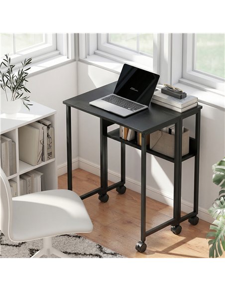 HOMCOM 63 cm Drop Leaf Writing Work Desk - Black - pic 197468 | FastDaddyshop