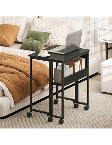 HOMCOM 63 cm Drop Leaf Writing Work Desk - Black