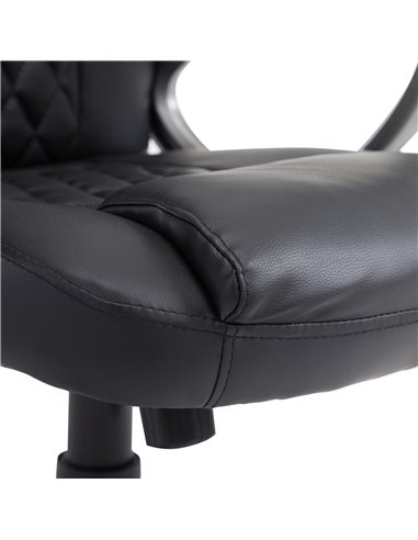 HOMCOM Racing Gaming Sports Chair Swivel Desk Chair Executive Leather Office Chair Computer PC chairs Height Adjustable Armchair