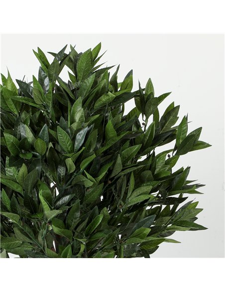 Outsunny Realistic Lush Topiary Ball Tree, Artificial Bay Laurel Topiary Trees with Weighted Pot, Set of 2, Green - pic 197546 | FastDaddyshop