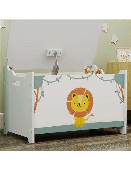 AIYAPLAY Toy Box with Lid, Safety Hinges and Groove Handles, Toy Storage organiser for Kids, Living Room, Playroom, Green - pic 197637 | FastDaddyshop