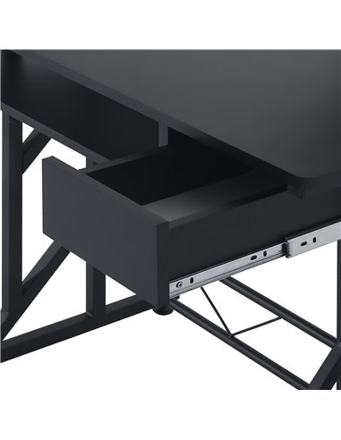 HOMCOM Computer PC Desk with Display Stand, Sliding Keyboard Tray Drawer, Host Box Shelf, Black