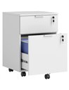 HOMCOM Two-Drawer Lockable Filing Cabinet - White