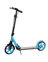 HOMCOM One-click Folding Kick Scooter for 14+ w/ Adjustable Handlebar, Push Scooter with Kickstand, Dual Brake System, Blue