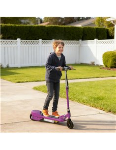 HOMCOM Foldable Electric Kids Scooter, Ride-on for Ages 7-14 Years, Purple 2