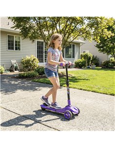 AIYAPLAY Three-Wheel Foldable Electric Scooter for Kids Aged 6-10 Years, Purple 2