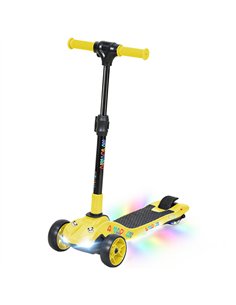 AIYAPLAY Three-Wheel Foldable Electric Scooter for Kids Aged 6-10 Years, Yellow