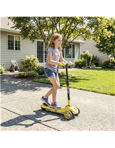 AIYAPLAY Three-Wheel Foldable Electric Scooter for Kids Aged 6-10 Years, Yellow 2