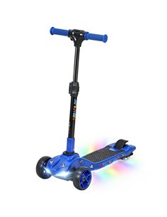 AIYAPLAY Three-Wheel Foldable Electric Scooter for Kids Aged 6-10 Years, Blue