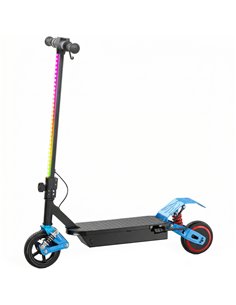 AIYAPLAY Foldable Kids Electric Scooter with LCD Display, Dual Shock Absorption, Up to 15 KM/H, Max Range 6 KM for Age 6-14, Blu