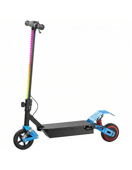 AIYAPLAY Foldable Kids Electric Scooter with LCD Display, Dual Shock Absorption, Up to 15 KM/H, Max Range 6 KM for Age 6-14, Blu - pic 197872 | FastDaddyshop
