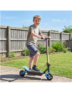 AIYAPLAY Foldable Kids Electric Scooter with LCD Display, Dual Shock Absorption, Up to 15 KM/H, Max Range 6 KM for Age 6-14, Blu 2